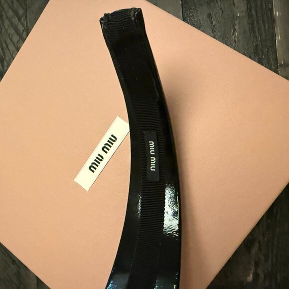 Miu Miu Patent Leather Black Headband Authentic - Picture 6 of 8